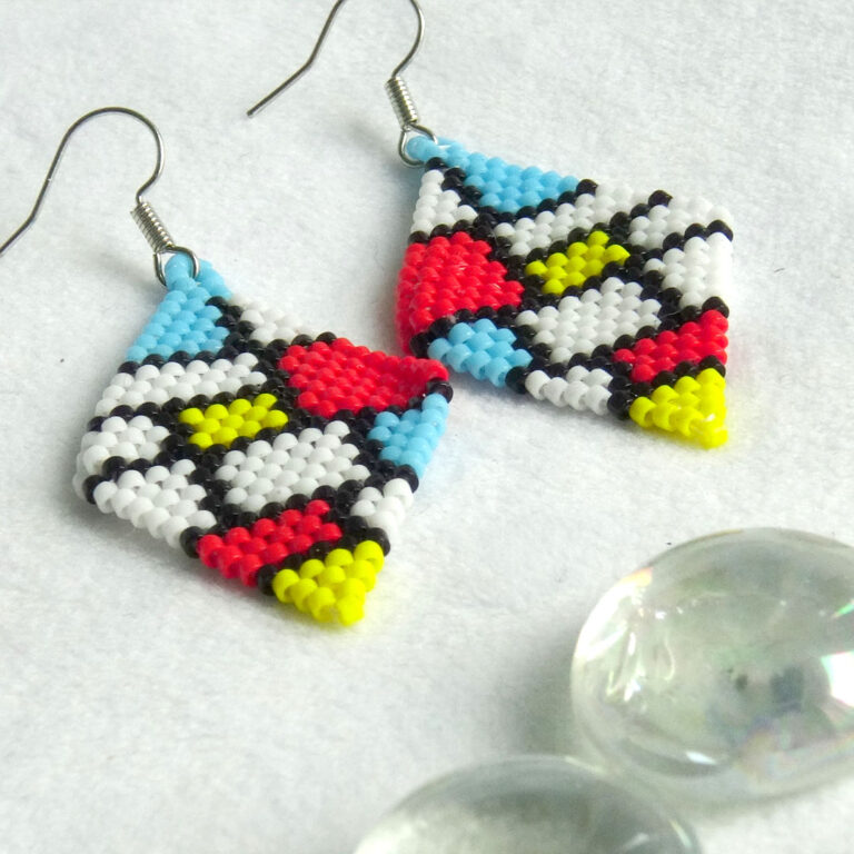 earrings romb blue3